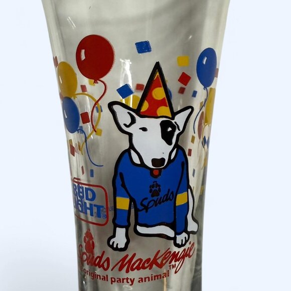 1987 Spuds MacKenzie Bud Light Glass Rare - Picture 5 of 5